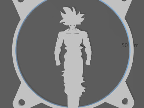 4 FAN COVERS 120 MM - DRAGON BALL Z 3D Model