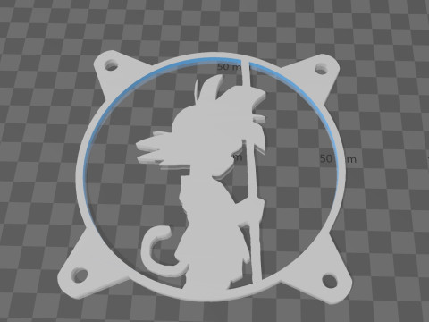 4 FAN COVERS 120 MM - DRAGON BALL Z Modelo 3D