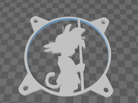 4 FAN COVERS 120 MM - DRAGON BALL Z 3D Model