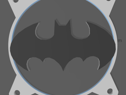 3 FAN COVERS 120 MM - BATMAN 3D Model