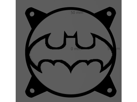 3 FAN COVERS 120 MM - BATMAN Modello 3D