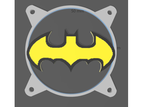 3 FAN COVERS 120 MM - BATMAN Modello 3D