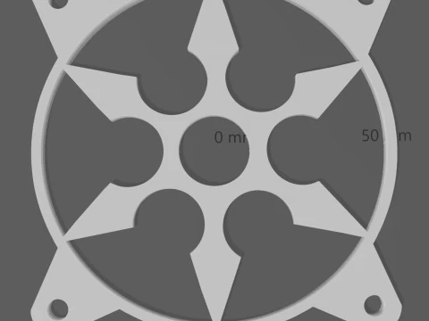 4 VENTILATORHOES 120 MM - SHURIKENS 3D Model