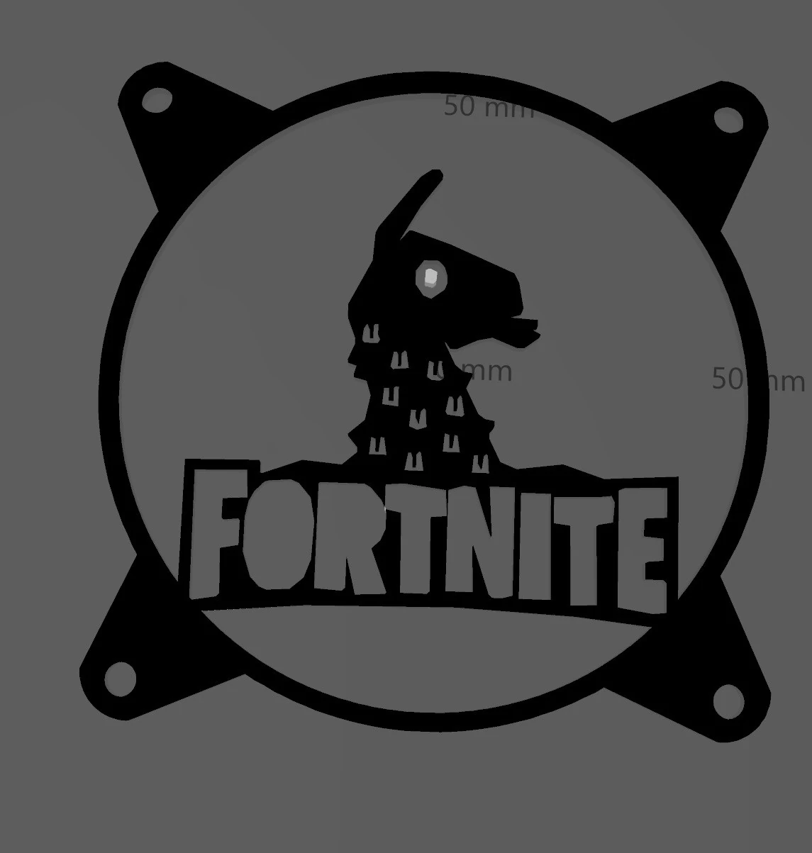 4 FAN COVERS 120 MM - FORNITE 3D Model .c4d .max .obj .3ds .fbx .stl .blend 