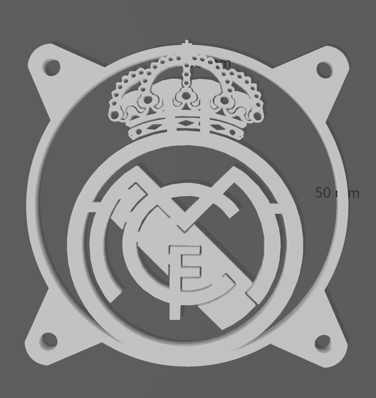 FAN COVER 120 MM - REAL MADRID 3D Print Model .c4d .max .obj .3ds .fbx .stl .blend