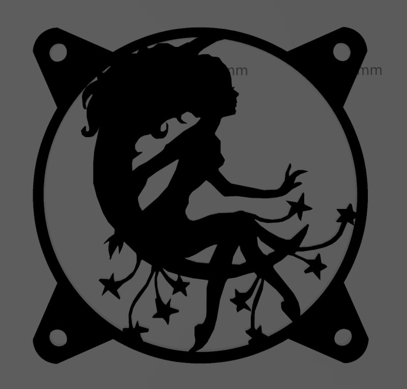 3 FAN COVERS 120 MM - FAIRY 3D Print Model .c4d .max .obj .3ds .fbx .stl .blend 