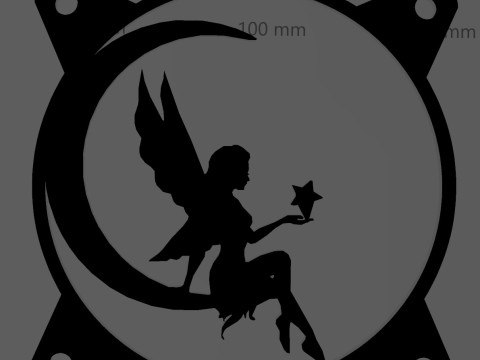 3 FAN COVERS 120 MM - FAIRY 3D Print Model