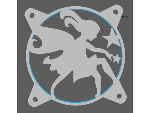 3 FAN COVERS 120 MM - FAIRY 3D Print Model