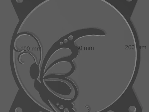 3 FAN COVERS 120 MM - BUTTERFLIES 3D Print Model