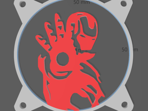 5 FAN COVERS 120 MM - MARVEL 3D-printmodel