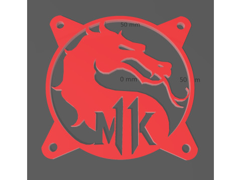 3 FAN COVERS 120 MM - MORTAL KOMBAT 3D-printmodel