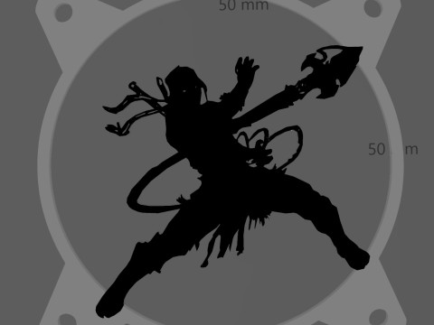 3 FAN COVERS 120 MM - MORTAL KOMBAT 3D Print Model
