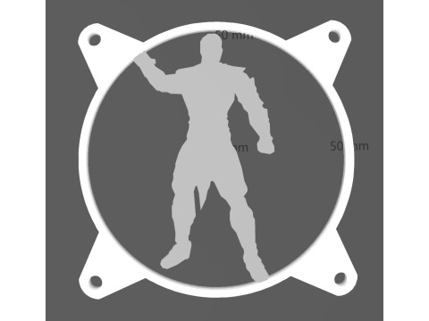 3 FAN COVERS 120 MM - MORTAL KOMBAT 3D Print Model