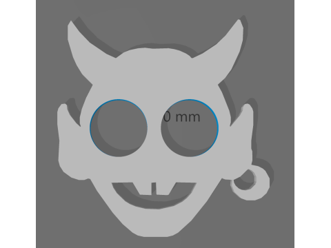 KEYCHAIN - SELF DEFENSE - DEVIL 3D-printmodel
