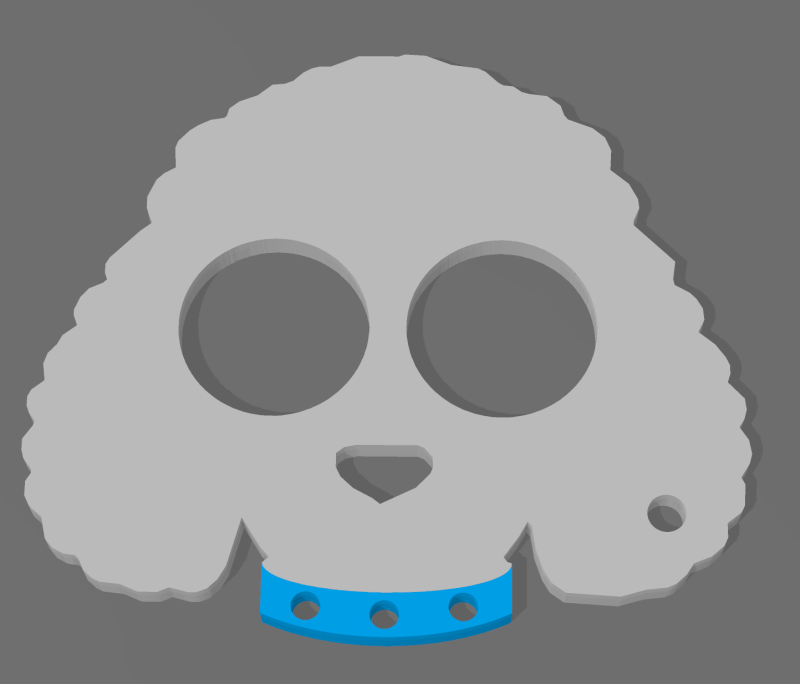 KEYCHAIN - POODLE - SELF DEFENSE Modelo de Impressão 3D .c4d .max .obj .3ds .fbx .stl .blend 