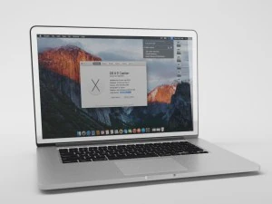 apple macbook pro 15 - element 3d 3D Model
