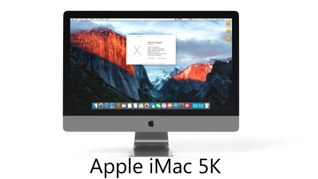 apple imac 5k Modelo 3D .c4d .max .obj .3ds .fbx .stl .blend 
