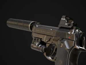 Beretta M9A1 3D Model