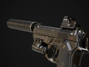Beretta M9A1 3D Model