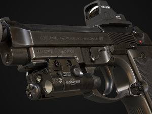 Beretta M9A1 3D Model