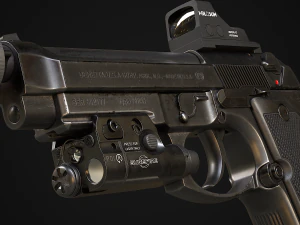 Beretta M9A1 3D Model