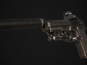 Beretta M9A1 3D Model
