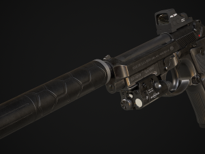 Beretta M9A1 3D Model