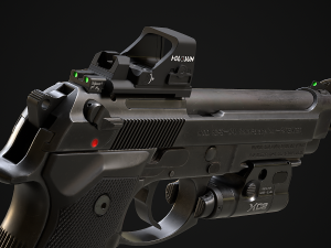 Beretta M9A1 3D Model