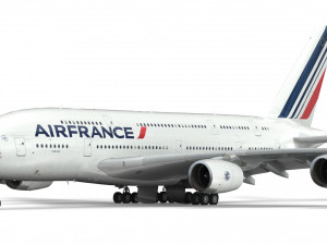 airbus a380 - air france Model 3D
