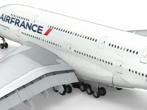 airbus a380 - air france Model 3D