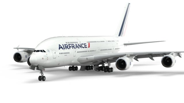 airbus a380 - air france Model 3D .c4d .max .obj .3ds .fbx .stl .blend 