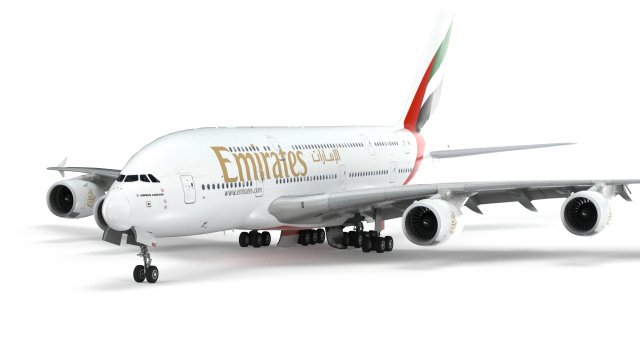 airbus a380 - fly emirates 3D-Modell .c4d .max .obj .3ds .fbx .stl .blend 
