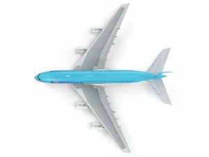 airbus a380 - korean airlines 3D Model