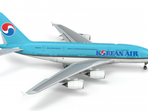 airbus a380 - korean airlines 3D Model