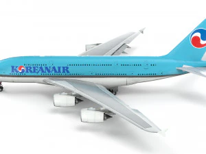 airbus a380 - korean airlines 3D Model