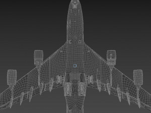airbus a380 - korean airlines 3D Model