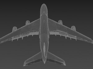airbus a380 - korean airlines 3D Model