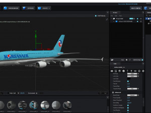 airbus a380 - korean airlines 3D Model