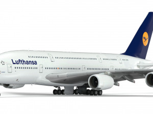 airbus a380 - lufthansa 3D Model