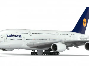 airbus a380 - lufthansa 3D Model