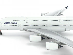 airbus a380 - lufthansa 3D Model