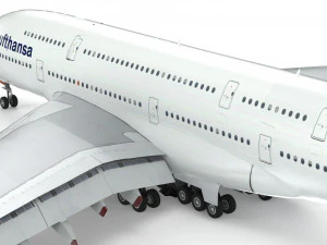 airbus a380 - lufthansa 3D Model