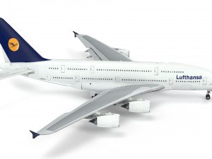 airbus a380 - lufthansa 3D Model