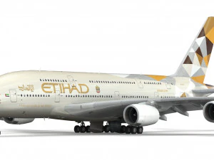 airbus a380 - arabian airlines 3D Model