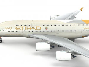 airbus a380 - arabian airlines 3D Model