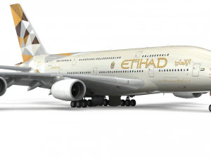 airbus a380 - arabian airlines 3D Model