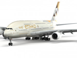 airbus a380 - arabian airlines 3D Model