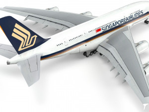 airbus a380 - singapore airlines Model 3D