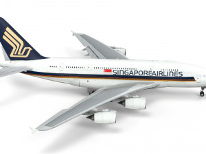 airbus a380 - singapore airlines Model 3D