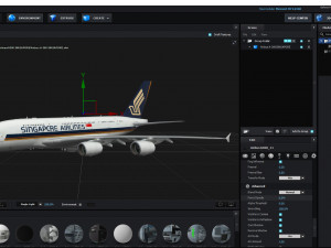 airbus a380 - singapore airlines Model 3D